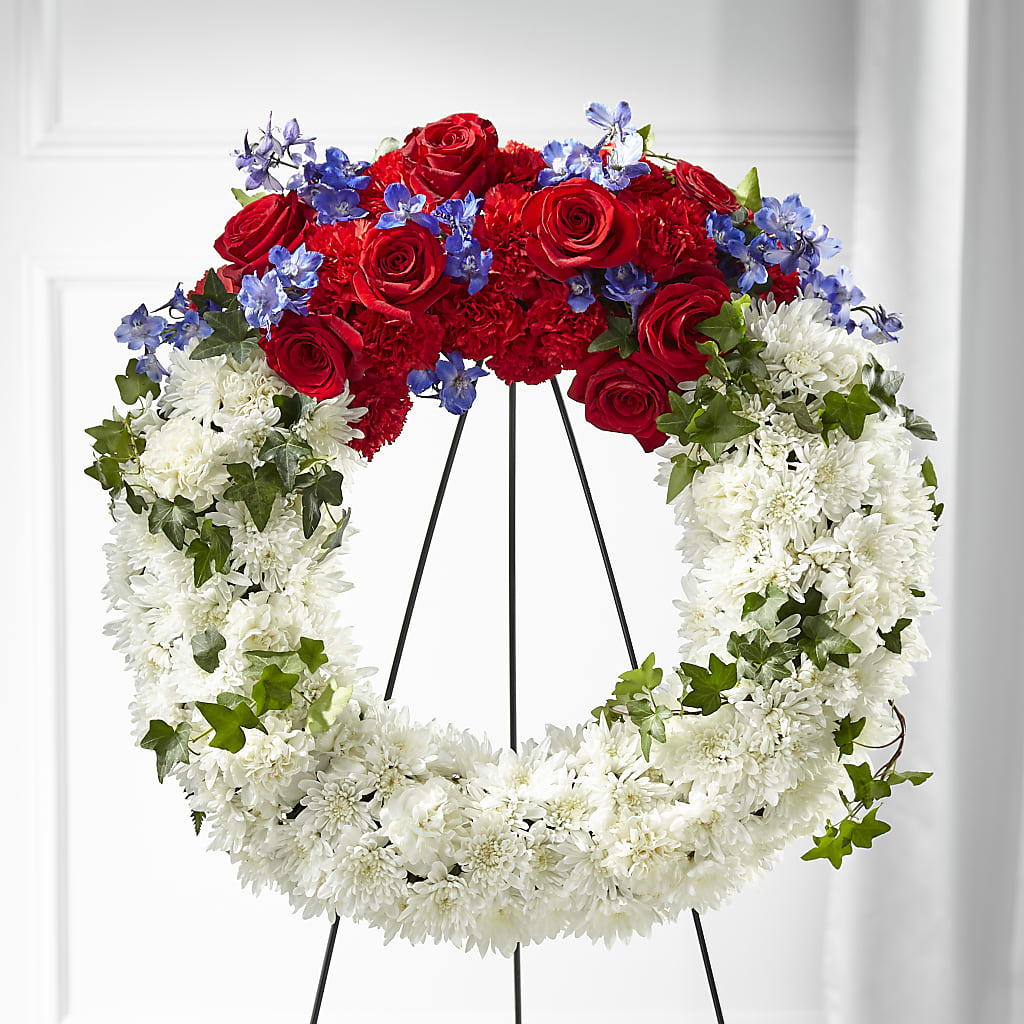 Patriotic Passion Wreath – Blossom Avenue, Orangevale CA