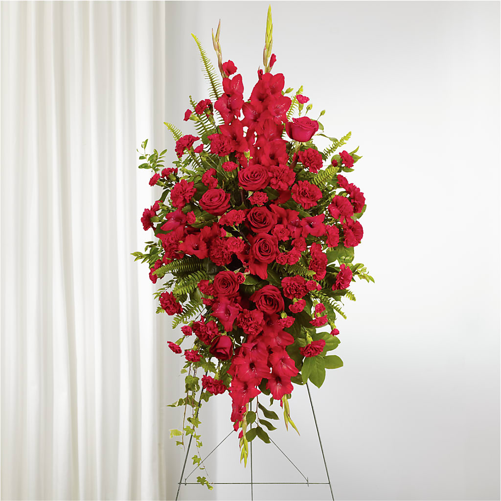 From the Heart Standing Spray – Blossom Avenue, Orangevale CA