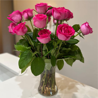 Long Stem Pink Rose Bouquet –  Blossom Avenue, Orangevale CA