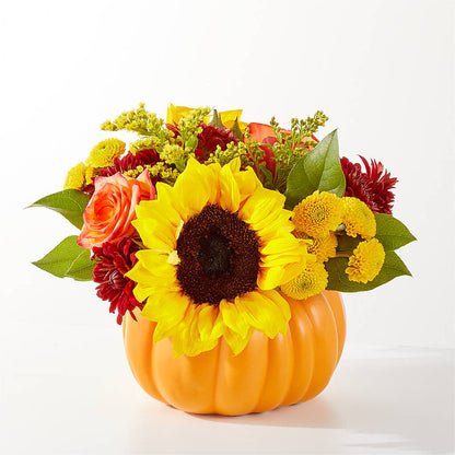 Golden Gourd Pumpkin Bouquet –  Blossom Avenue, Orangevale CA