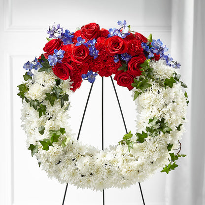 Patriotic Passion Wreath –  Blossom Avenue, Orangevale CA