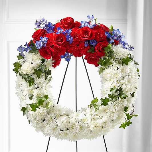 Patriotic Passion Wreath –  Blossom Avenue, Orangevale CA