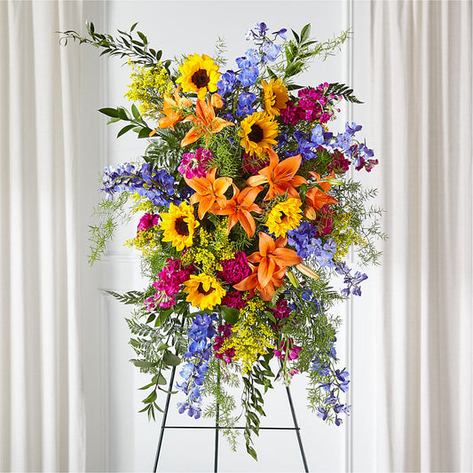 Sunlit Memories Standing Spray (Standard) –  Blossom Avenue, Orangevale CA